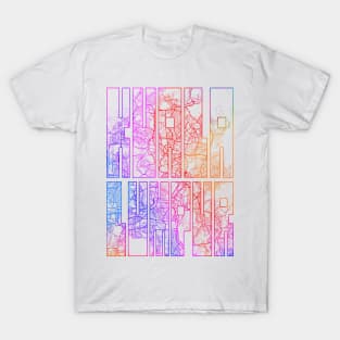 Kuala Lumpur, Malaysia City Map Typography - Colorful T-Shirt